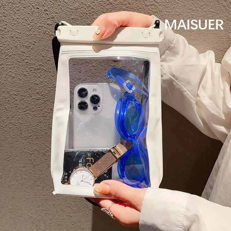 スマホ 防水ケース レディース メンズ 大容量 タッチ操作可能 防水ポーチ スマートフォン 小物収納 斜めがけ ビーチ プール 海水浴 温泉 旅行 アウトドア