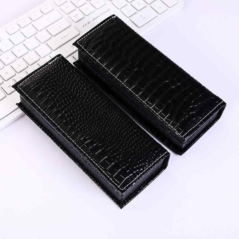 ペンケース レディース メンズ 兼用 筆箱 筆入れ ブラック レザー 革 ソフト PU 文房具 ビジネス オフィス ステーショナリー2