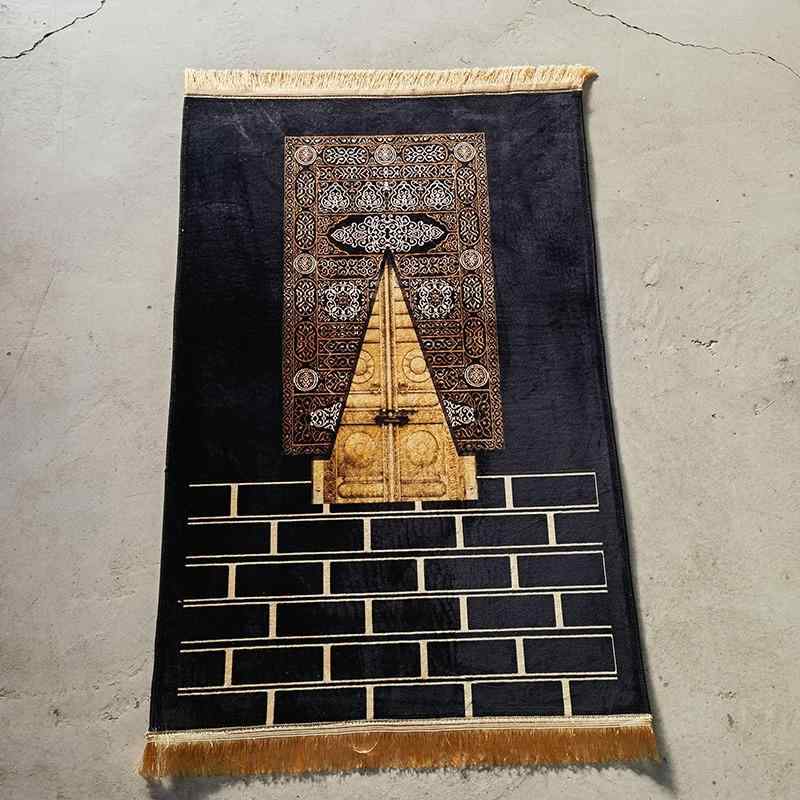 カーペット レディース メンズ 厚手 ベルベット ラグマット ポリエステル 祈祷柄 スクエア 絨毯 じゅう..