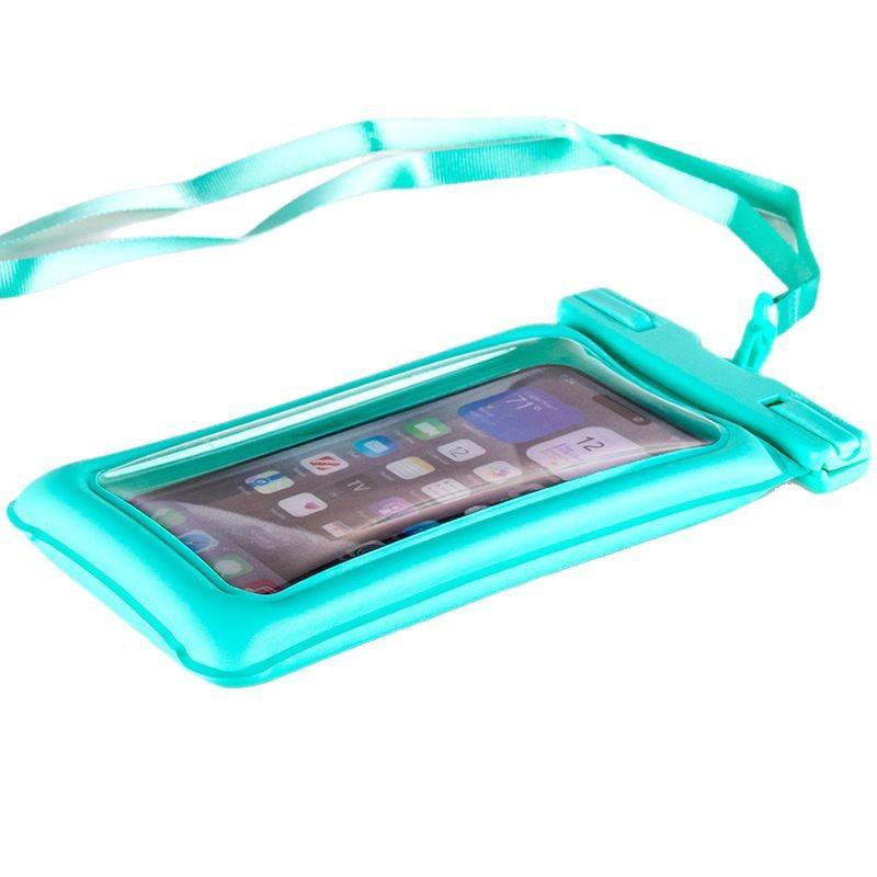スマホ 防水ケース 72インチ TPU 防水バッグ 首掛け 携帯 ケース プール 海水浴 潜水 釣り 翠緑 湖藍色..