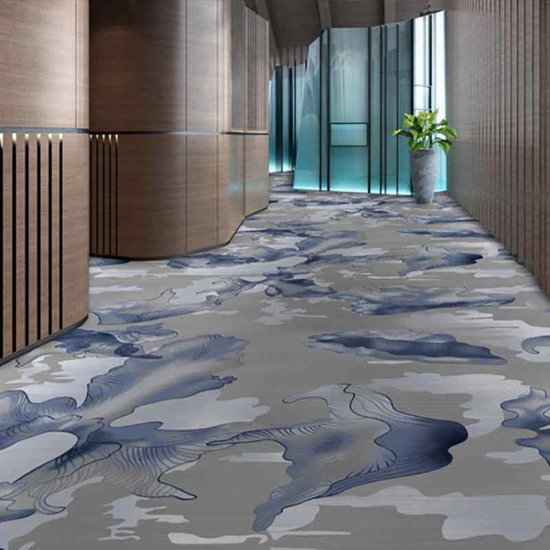 カーペット 玄関マット 廊下マット ポリエステル ホテル 絨毯 高密度 防音 花柄 業務用 カスタム(x4)