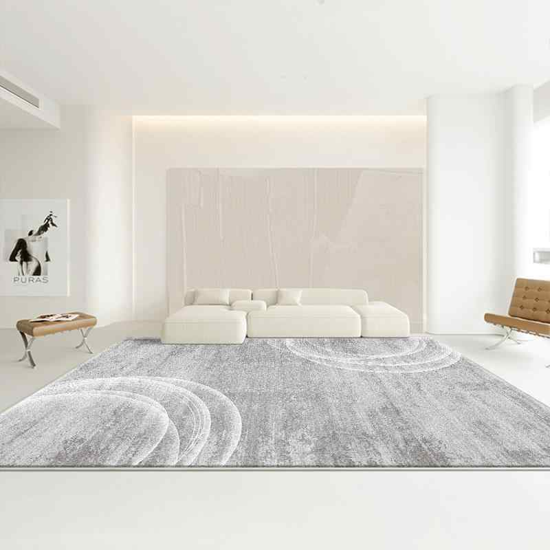 ラグ カーペット 絨毯 リビング 寝室 ふわふわ 柔らかい ポリエステル 滑り止め付き 床暖房対応 黒白格子柄 120x160cm 140x200cm 160x230cm 200x300cm