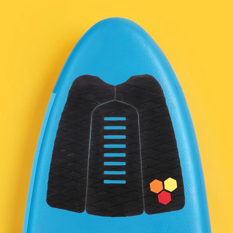 サーフボード 滑り止めパッド EVA デッキパッド サーフィン ショートボード テールパッド ブラック ブルー 汎用