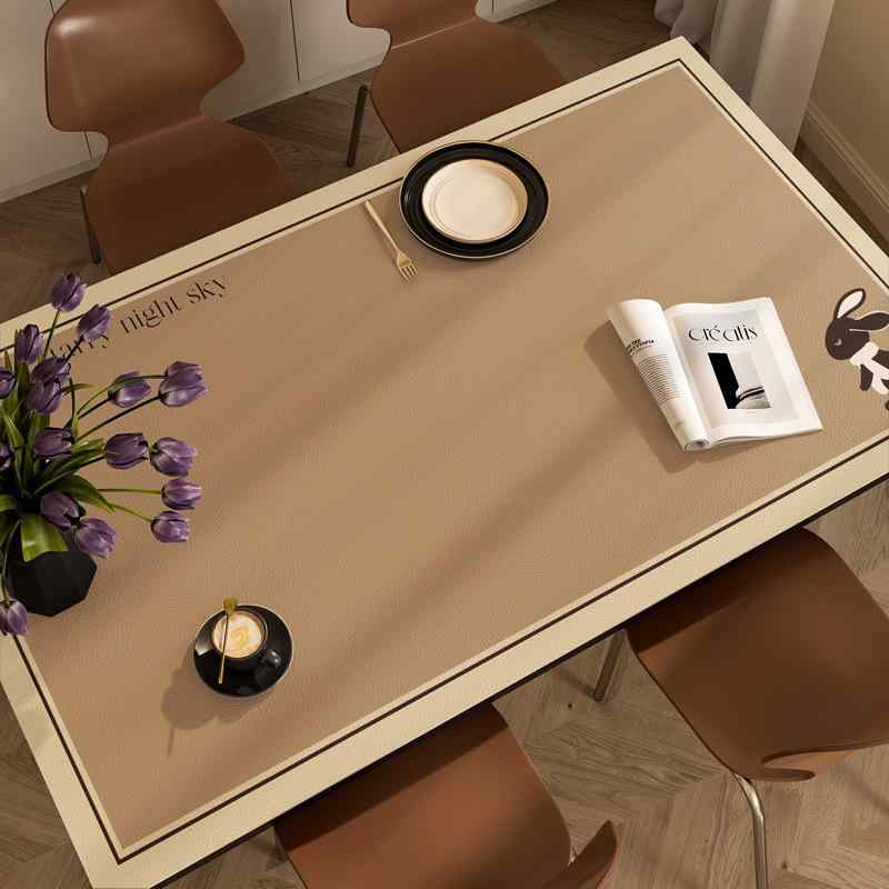 テーブルクロス 長方形 PVCレザー 防水 防油 耐摩耗 キズ防止 滑り止め 撥水 豪華 70×130cm 80×130cm 9..