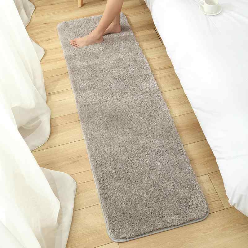 ラグ レディース かわいい おしゃれ 寝室 リビング 玄関 ポリエステル 混紡 長方形 無地 チョコレート グレー シャンパン 孔雀青 ピンク 赤 米白 50×80cm 60×90cm 40×120cm 50×120cm 80×120cm 60×160c