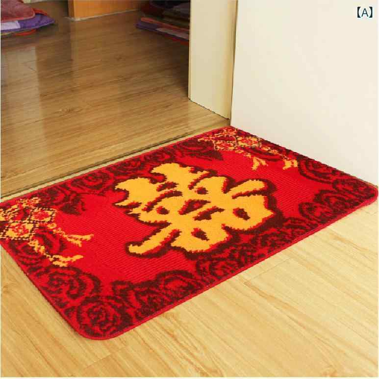 玄関マット ウェルカムマット 結婚式 新居 玄関 バスマット 浴室 滑り止め ポリエステル 薔薇 ローズ ..