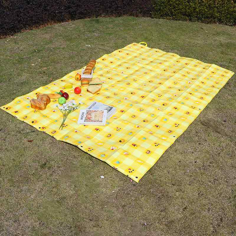 ピクニックマット 防湿 厚手 ピクニック布 オックスフォード布 防水 折りたたみ 携帯 春ピクニック テントマット ビーチマット アウトドア レジャー(x2)