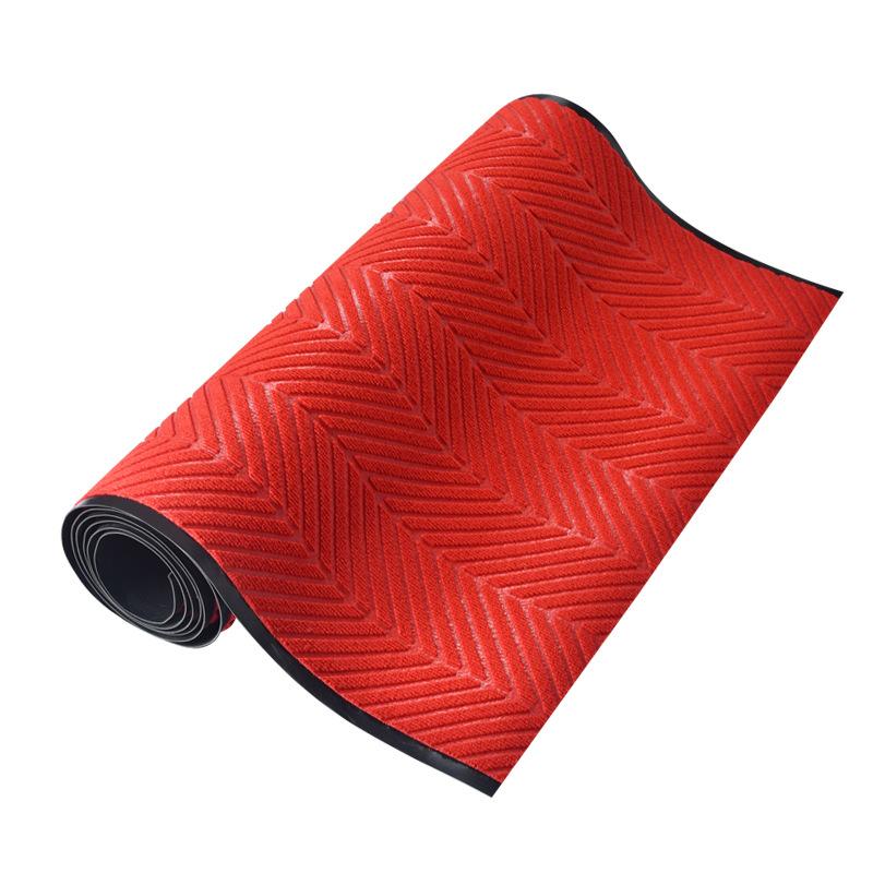 玄関マット 業務用 ポリエステル 屋外 室内 吸水 ドアマット 大判 滑り止め付き グレー 赤 ワインレッド