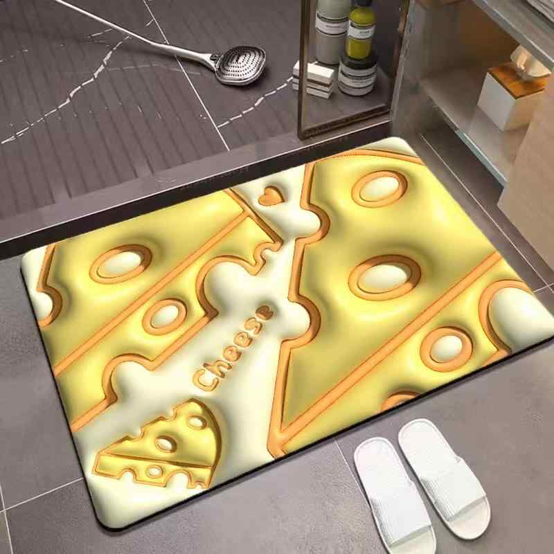 マット 玄関マット バスマット 3D 立体 麻雀 浴室 吸水 速乾 防滑 珪藻土 かわいい おしゃれ ウォッシ..