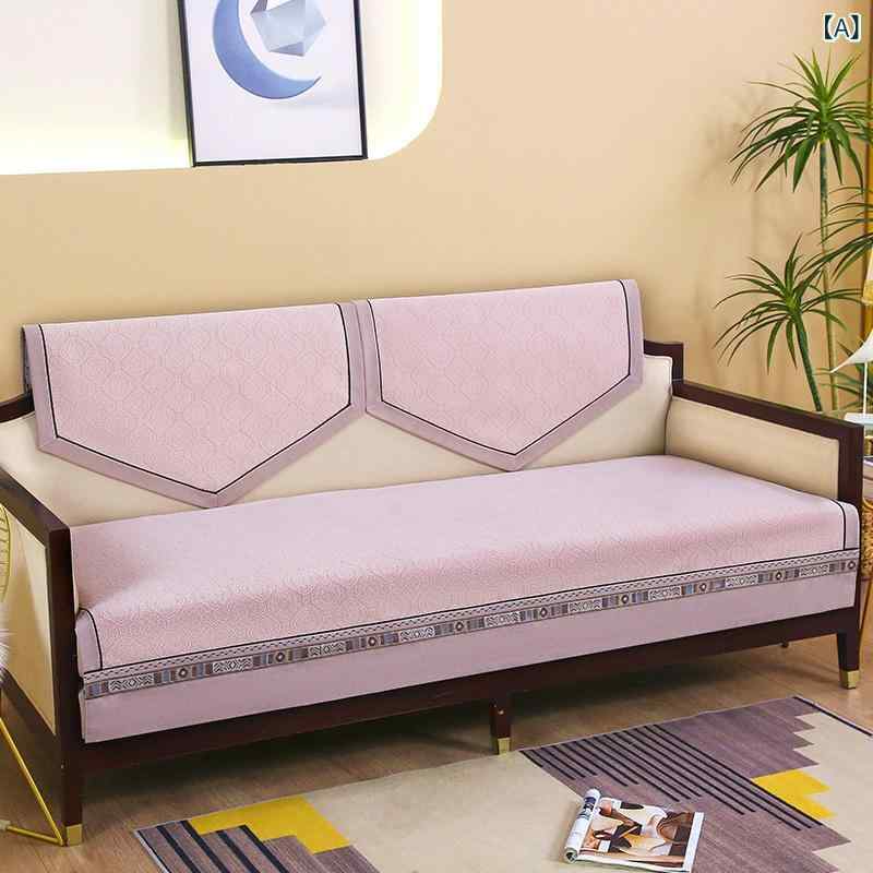 ソファカバー シェニール 幾何学模様 一人掛け 二人掛け 三人掛け 四人掛け 五人掛け 防塵 滑り止め 肘掛け 背もたれ 90 120 ピンク グレー ベージュ