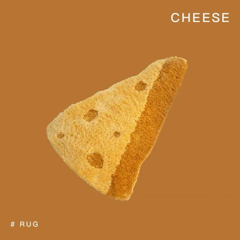 マット レディース かわいい チーズ柄 玄関マット ポリエステル 浴室 寝室 室内 ドアマット カーペット..