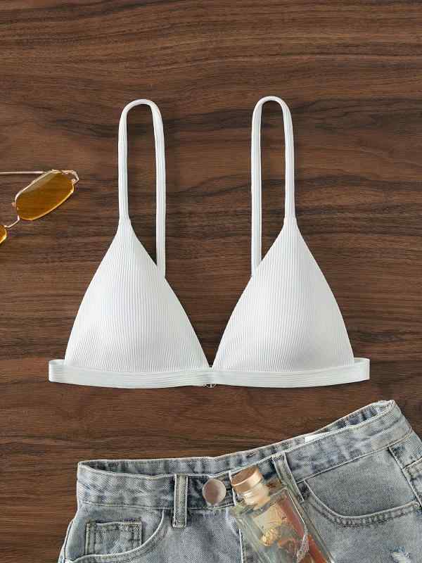 水着 レディース ビキニ 単品 婦人 スイムウェア 無地 白 ポリエステル製 海水浴 プール 旅行 ビーチ2