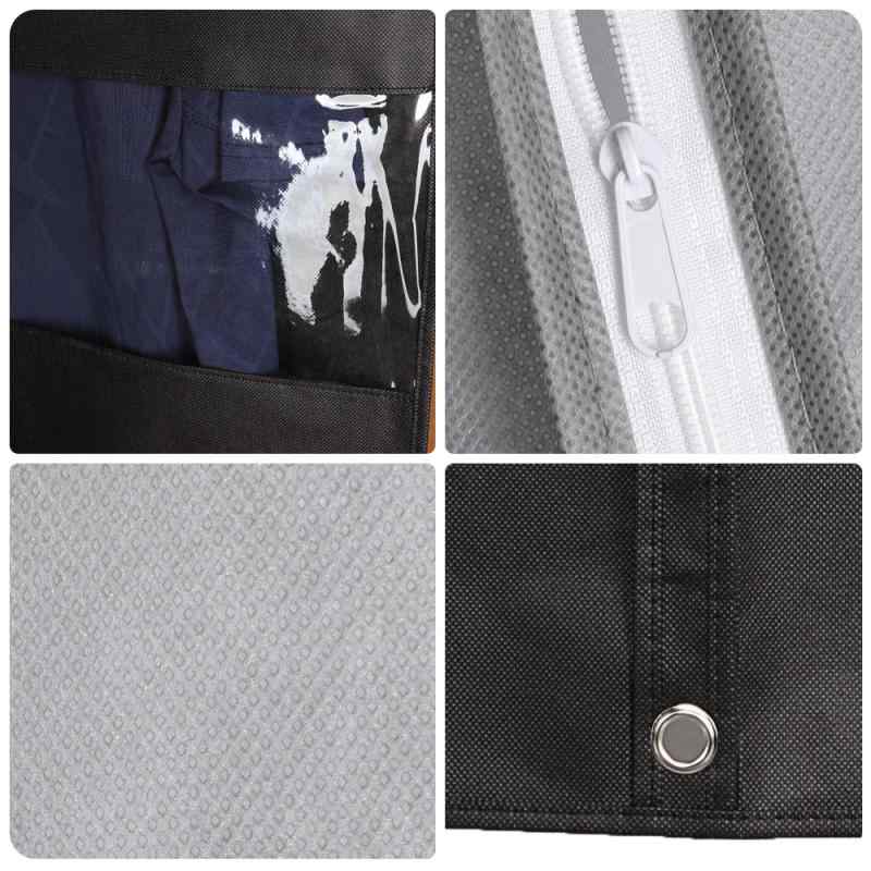 衣類防塵カバー 厚手 大判サイズ 衣類収納袋 スーツ コート 防湿 防虫 不織布 ハンガーラック クローゼット 整理2