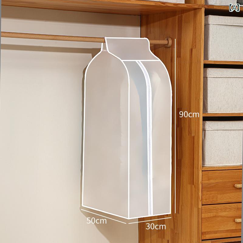 衣類防塵カバー 衣類 洋服 スーツ コート 収納袋 吊り下げ式 クローゼット用 透明 PEVA製 丈夫 防湿 型崩れ防止 整理