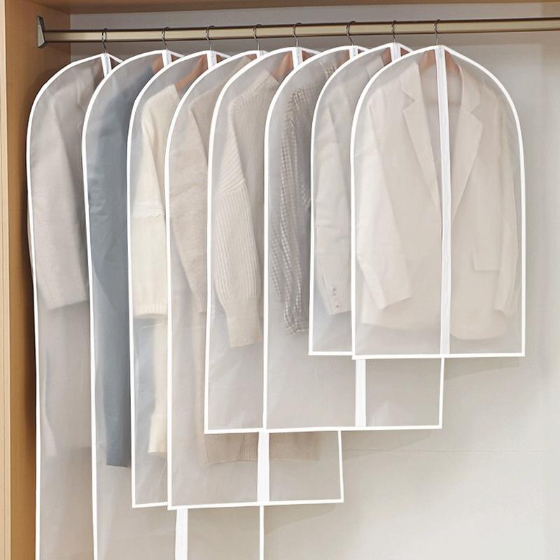 衣類カバー 大容量 ハンガーラック用 防塵袋 透明 PEVA製 衣類収納袋 コート スーツ ワンピース 型崩れ防止 防湿2