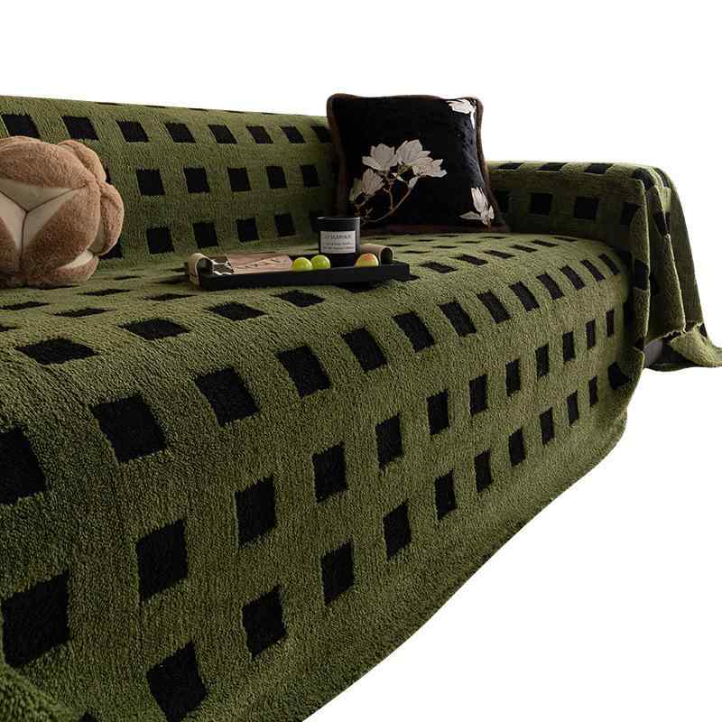 ソファカバー ソファタオル 厚手 シェニール 幾何学模様 三人掛け あったか 傷防止 汚れ防止 防塵 犬猫..