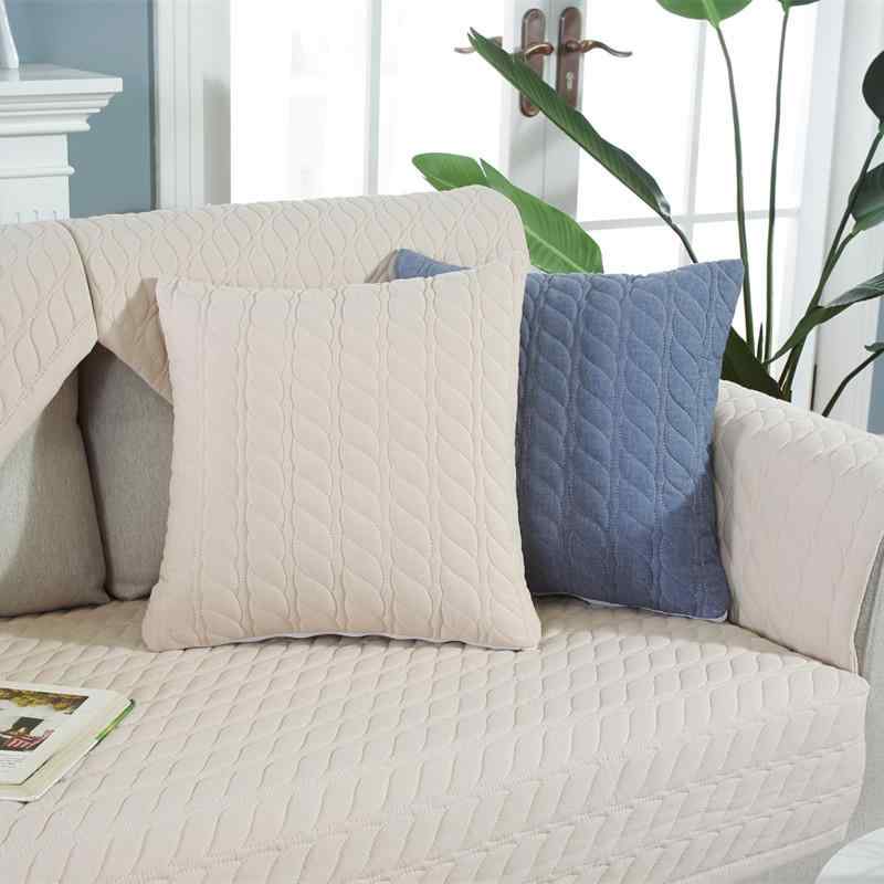 ソファ 北欧風 ストライプ柄 コットン ソファパッド オールシーズン 肘掛け 椅子 クッション マルチカ..