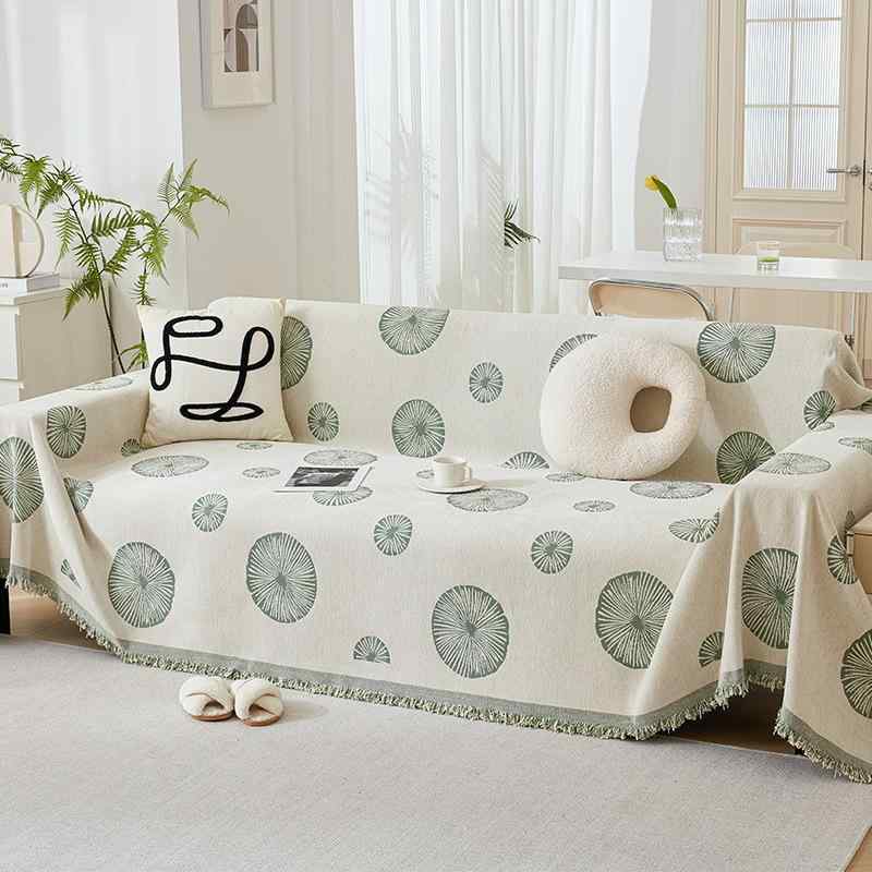 ソファ カバー ソファタオル シェニール 肘付き 1人 2人掛け 防塵 傷防止 滑り止め ストライプ アート..