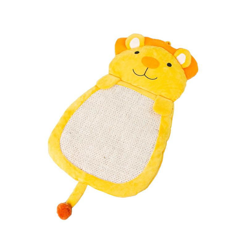 猫 爪とぎ 猫用おもちゃ 剣麻マット 立て式 猫 犬用おもちゃ 面白い漫画のデザイン ピンク ライオン 猫 黄色 ニワトリ 青い猫 パンダ キツネ アヒル ペット用品