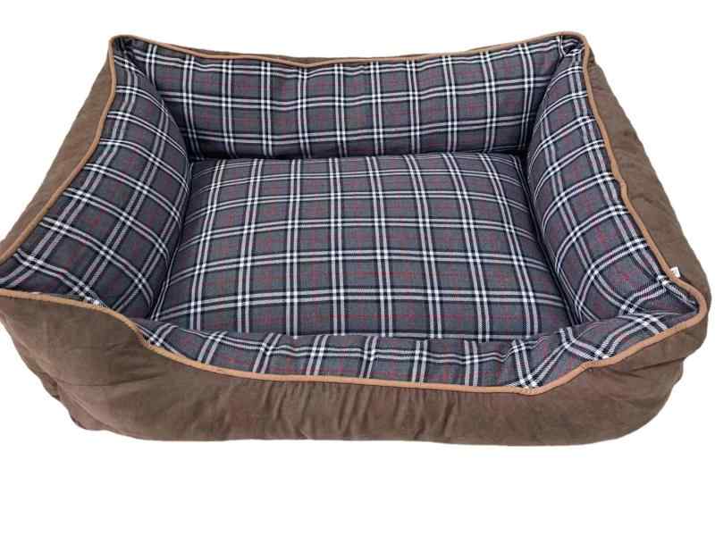 ペット用ベッド 犬用 猫用 スクエア型 ブラウン 小型犬 中型犬 大型犬 あったか 柔らかい ペット用 暖か クッション 通年2