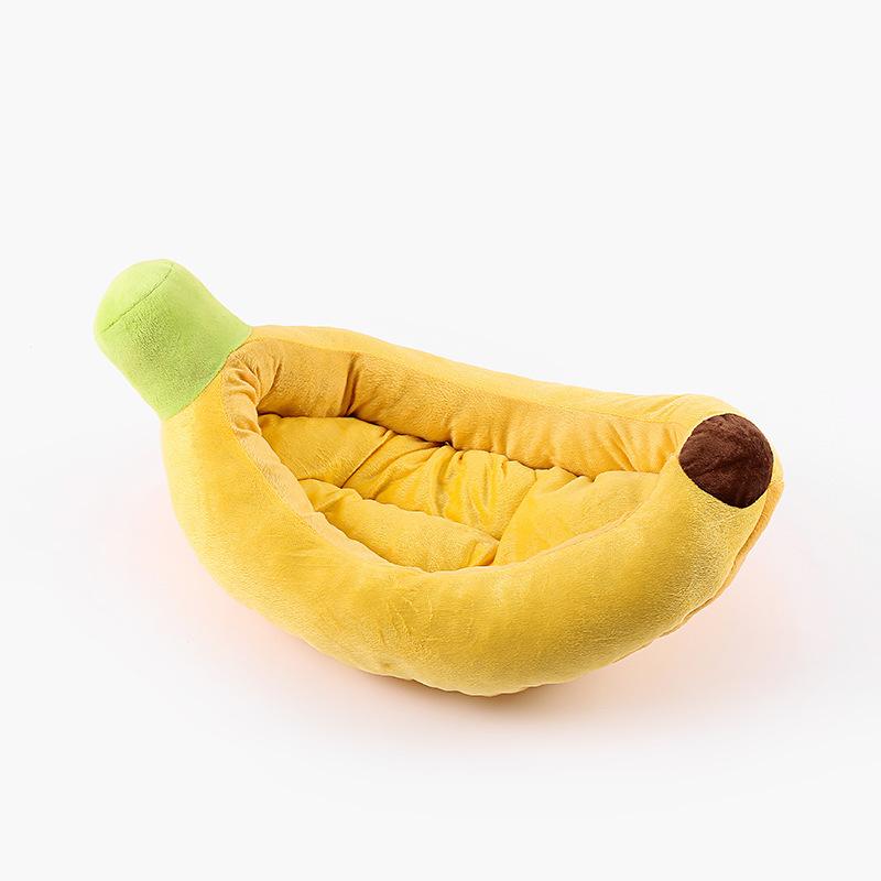 ペット用ベッド 犬用 猫用 カートゥーン バナナ型 フランネル 四季通用 ペットマット 70 40 15 85 50 18 100 60 19 かわいい2