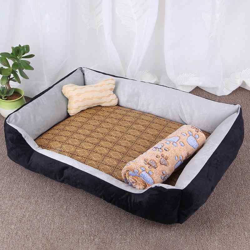 犬小屋 小型犬 中型犬 大型犬 ペットベッド 犬用ベッド 犬用マット あったか クッション 寝床 寒さ対策 ペット用品 ブラック グレー ベージュ レッド