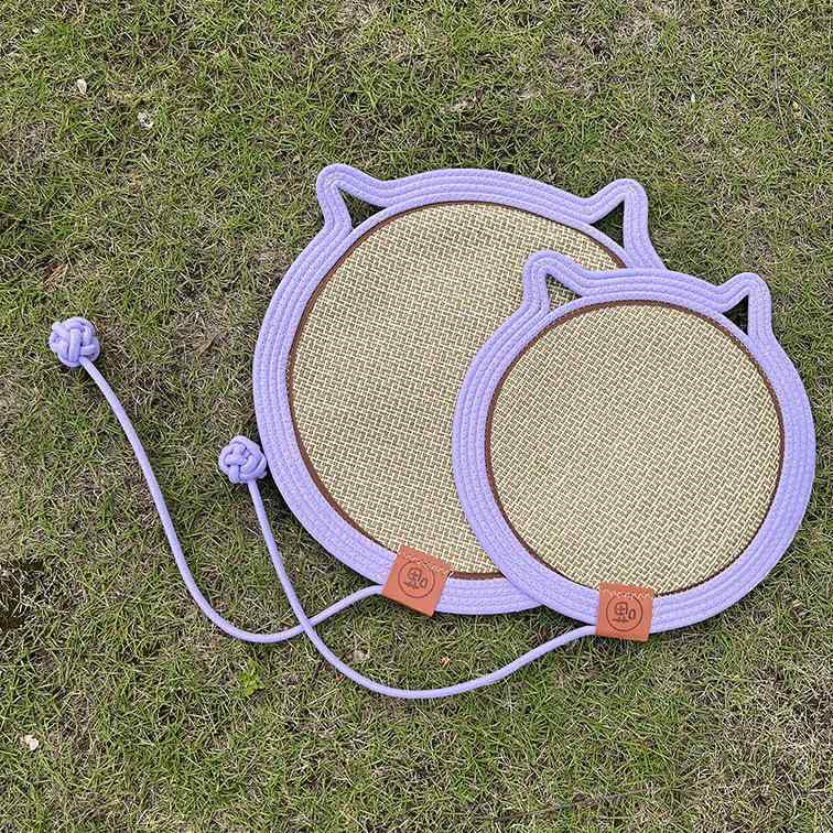猫用品 猫 爪とぎ マット 綿 ロープ 編み ペット 犬 猫 ベッド クッション 寝床 耐久性 かわいい おし..