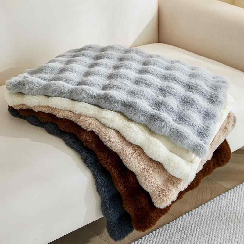 犬用ベッド ペットベッド 加厚 保温 泡泡兔毛 柔らかい クッション 暖かい 洗える 滑り止め 浅灰色 深灰色 深棕色 白色 奶棕色 S M L XL