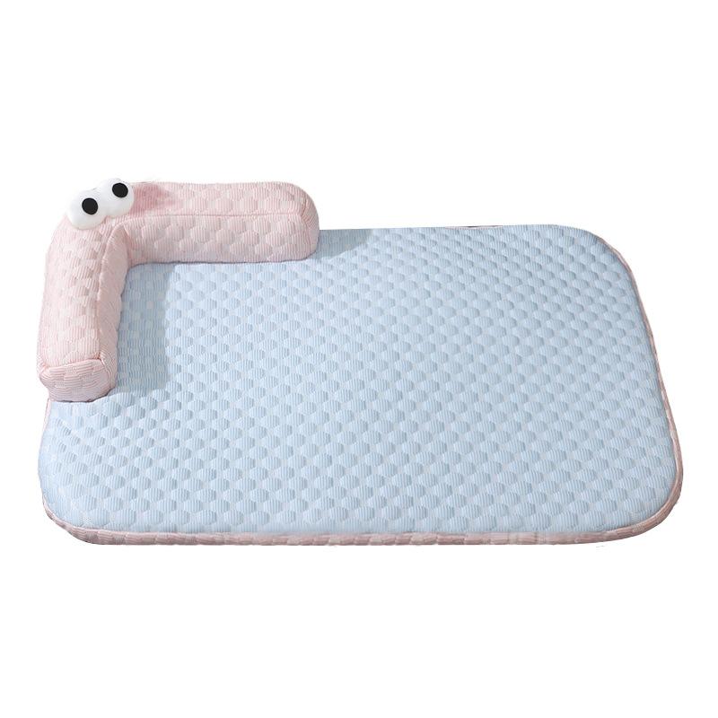 ペット用ベッド 小型犬 春夏 猫用 クッション 涼しい 通気性 かわいい 大眼怪獣 モンスター 青 ピンク 黄色 S M L XL