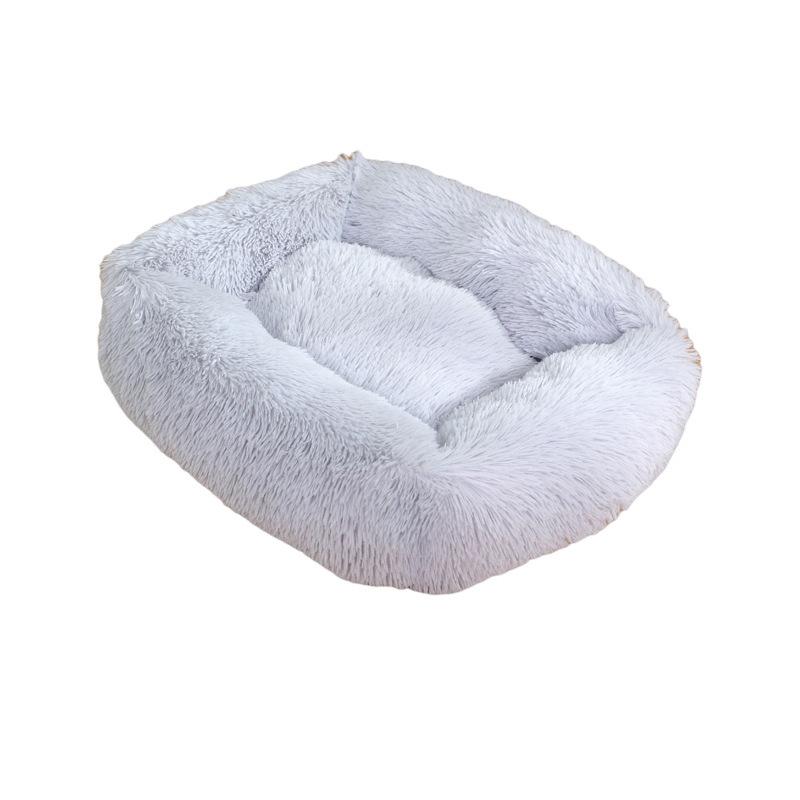 ペット用ベッド 犬 猫用 スクエア型 あったか ペットマット 暖か 快適 睡眠 深灰色 浅灰色 ピンク系 コーヒー色 イエロー ホワイト パープル ブラウン S号 M号 L号