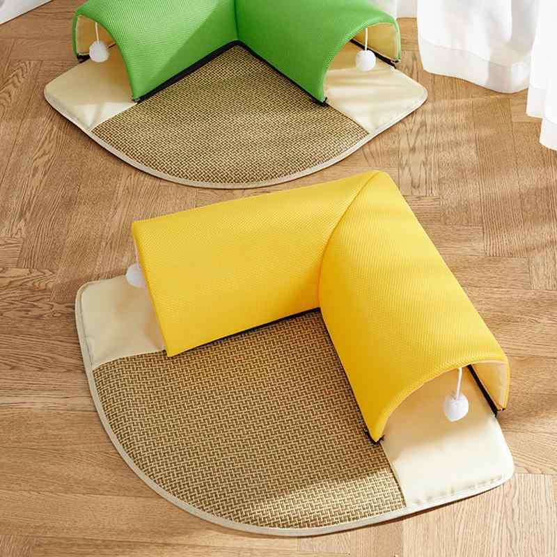 猫 ハウス トンネル おもちゃ ペット クッション ベッド 犬 猫 用 夏 涼しい クール 洗える メッシュ 接触冷感 涼感 通気 性 快適 丈夫 かわいい おしゃれ 小型 犬 猫 中型 犬 大型 犬 ペット 用品