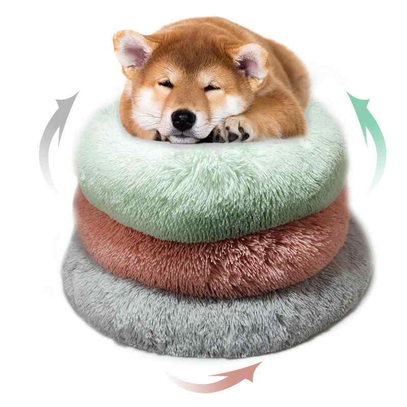 ペット用ベッド 犬 猫用 ふわふわ ペットハウス クッション 暖かい ピンク 灰色 グリーン 小型犬 大型犬 室内用 寒さ対策 ペット用品