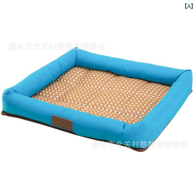 犬小屋 猫小屋 ペットベッド 小型犬 中型犬 ペットマット 犬 ベッド トイプードル ビションフリーゼ テディ 牛津布 PP綿 スカイブルー ピンク オレンジ コーヒー2