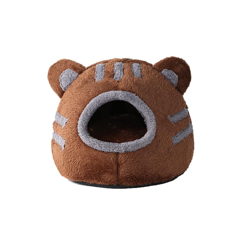 ペットベッド 猫 小型犬 ハウス 2way 取り外し可能 洗える かわいい ドーム型 あったか 暖か ふわふわ 室内用 寒さ対策 秋冬 ブラウン グレー