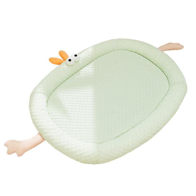 ペットベッド 犬 猫用 春夏 涼感 接触冷感 クールマット 涼しい ঠান্ডা 豆 豆 猫 狗小屋 小型犬 中型犬 大眼 モンスター デザイン カートリッジ グリーン カロ ブルー