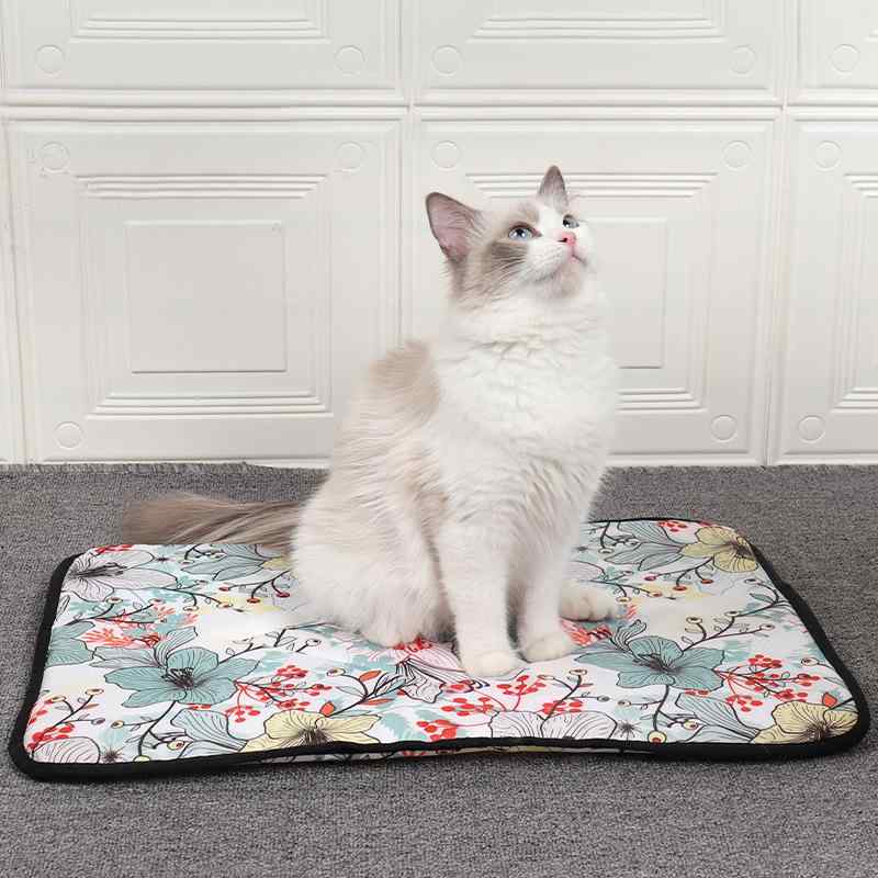 ペット用マット 犬 猫用 クールマット 通気性 防水 座布団 S M Lサイズ 雨傘柄 春夏