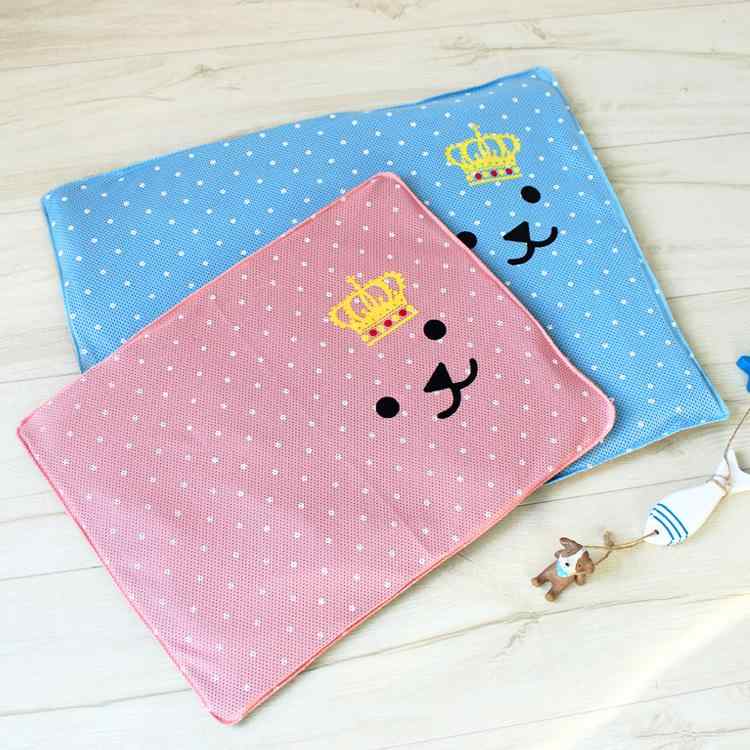 ペット用品 犬 猫 座布団 ナイロン クールマット 冷感マット ピンク ブルー 小型犬2