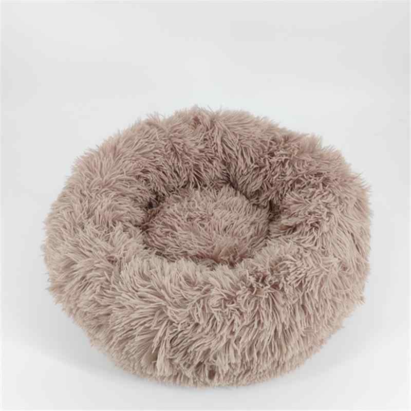 ペット用ベッド 猫用 犬用 丸型 クッション 暖かい ふわふわ 洗える ペットベッド ペットクッション ぐっすり眠れる 滑り止め 直径60cm ピンク系