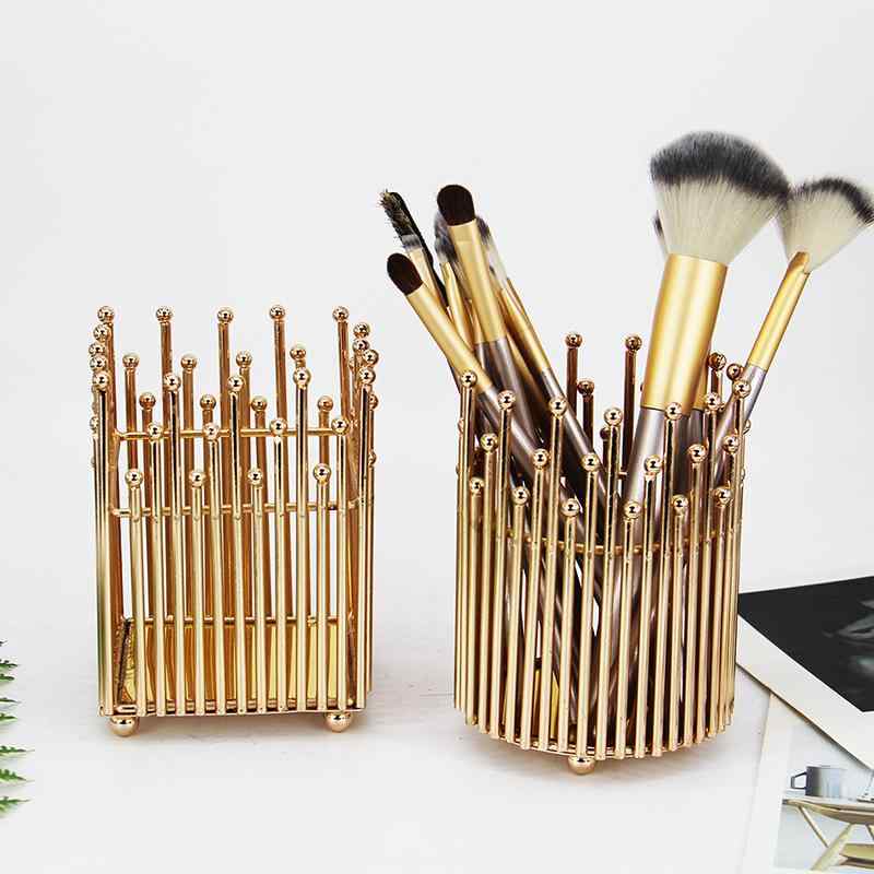 ペン立て デスクオーガナイザー 化粧ブラシホルダー メイクボックス 文房具収納 卓上収納 小物入れ ゴ..