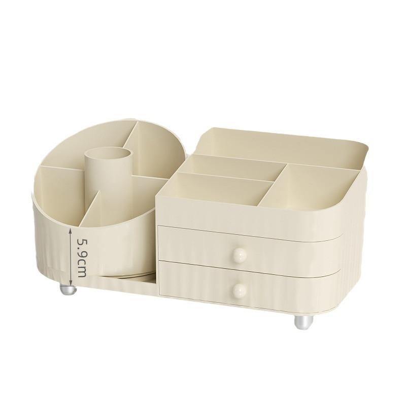 コスメ収納ボックス レディース 大容量 引き出し式 卓上 整理整頓 メイクボックス 口紅ホルダー プラスチック製 軽量 普段使い