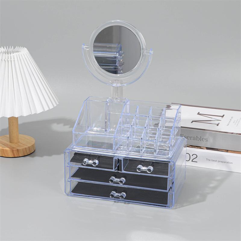 コスメ収納ボックス デスク収納ケース 引き出し式 口紅 メイク道具 整理 ラック ドレッサー プラスチック製 大容量 卓上 整理整頓 かわいい シンプル2