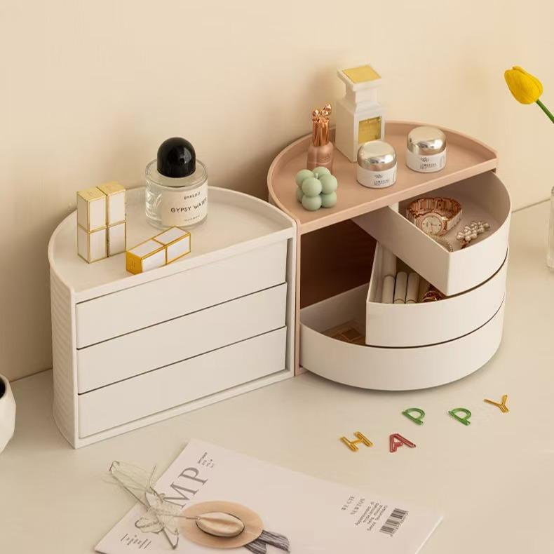 コスメ収納ボックス 回転式 卓上 整理ボックス 香水 香炉 小物入れ 玄関 キー置き
