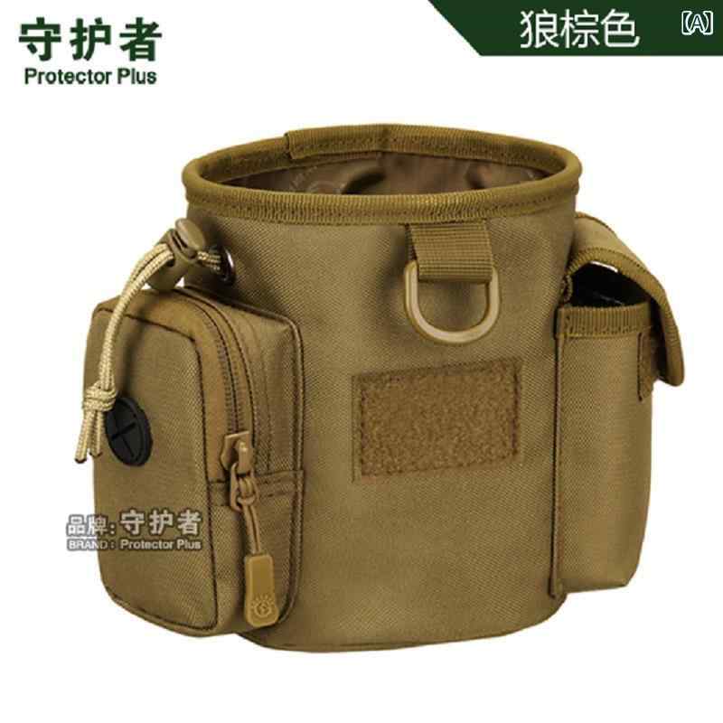 ペット 訓練バッグ 犬用 ウエストポーチ おやつポーチ 散歩用 トレーニングバッグ 狼棕色