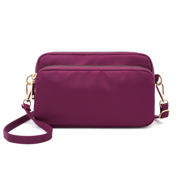 ハンドバッグ レディース ショルダーバッグ ナイロン 斜めがけ 鞄 カバン 防水 軽量 旅行用 普段使い パープル