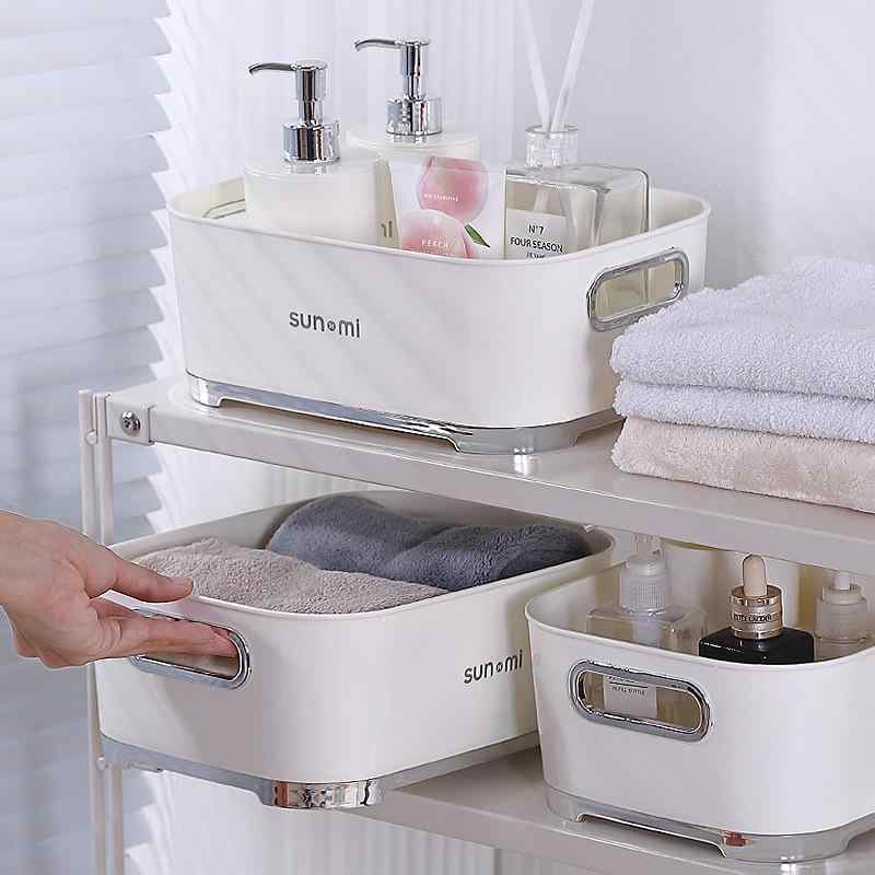 収納ケース デスク収納 リビング 寝室 キッチン 浴室 卓上 整理ボックス 小物入れ 雑貨 化粧品 文房具 リモコン 収納 プラスチック製 積み重ね可能2