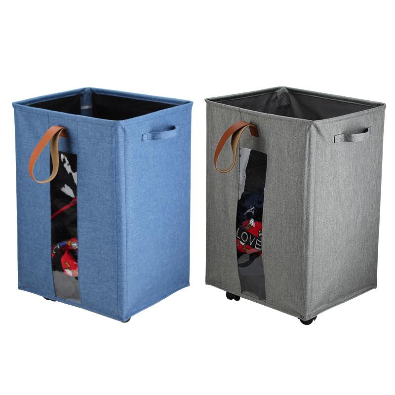 ランドリーバスケット 折りたたみ キャスター付き 大容量 ランドリーボックス ランドリー収納 洗濯カゴ 脱衣かご ランドリーバッグ 撥水 丈夫 寝室 浴室 北欧風 シンプル おしゃれ2