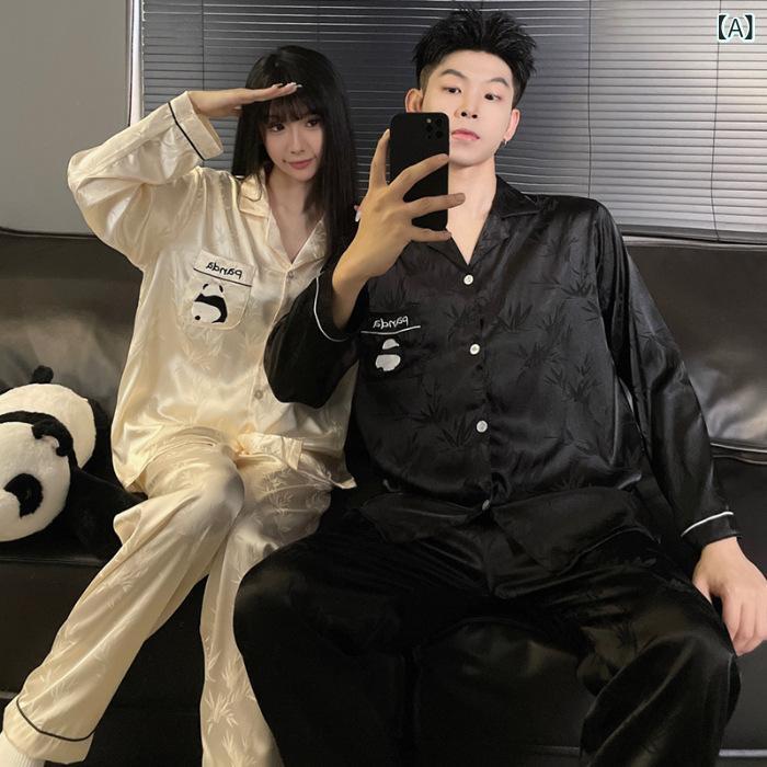 パジャマ レディース 春秋 長袖 接触冷感 タッチ ルームウェア メンズ 上下セット 部屋着 寝巻き ペアパジャマ かわいい パンダ柄 大きいサイズ・カテゴリ: 睡衣・素材: ポリエステル・タイプ: セットアップ・・ネックライン: 襟付き・袖丈: 長袖・パンツ丈: フルレングス・機能: リラックス, 通気性, 睡眠, バス, ホームウェア, 快適, 外出可能・対象シーズン: 春, 秋・対象: アウトドア, ホーム, ホテル, ウェディング・カラー: 470#パンダ・サイズ: 女M, 女L, 女XL, 女XXL, 男L, 男XL, 男XXL, 男3XL・メイン素材含有量: 95%-・スタイル: フェアリー