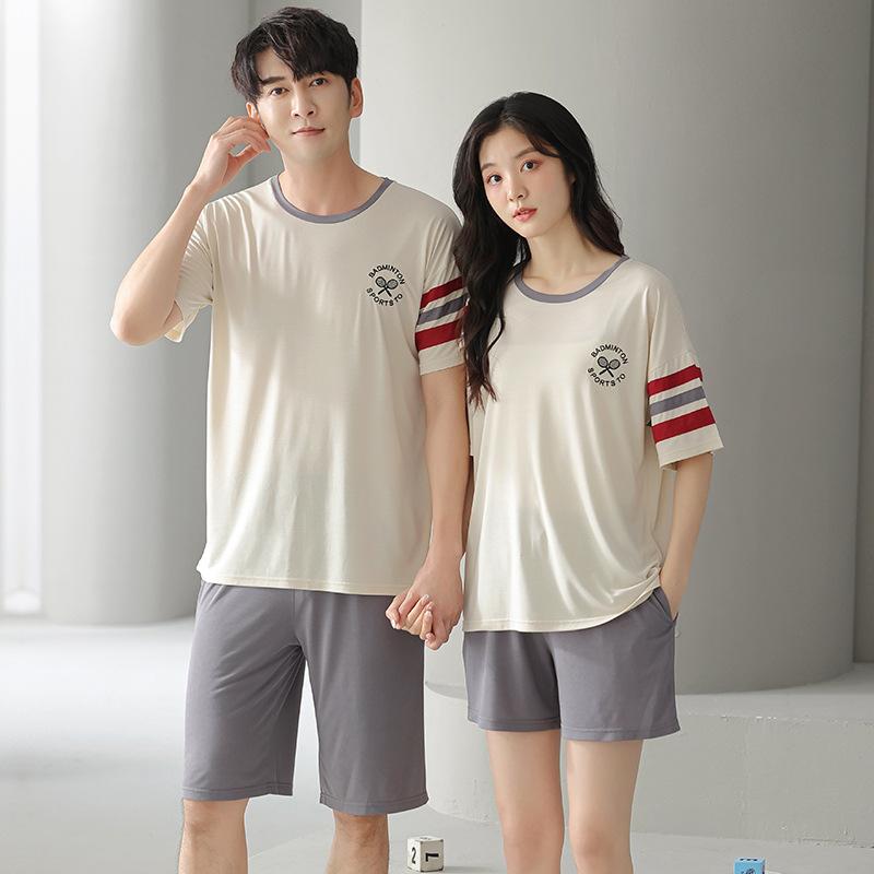 パジャマ レディース メンズ 半袖 短パン 上下セット 再生繊維 薄手 ルームウェア 寝間着 リラックス ウェア ラウンドネック 部屋着 かわいい 春夏 通気性 吸湿