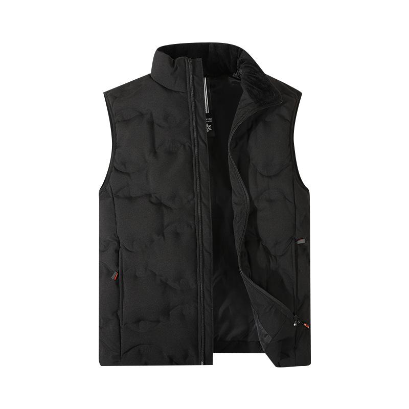 ダウンベスト メンズ 秋冬 男性用 中綿入り あったか 防寒 チョッキ アウター ゆったり 立ち襟 大きいサイズ 黒 白 ピンク 普段使い 部屋着