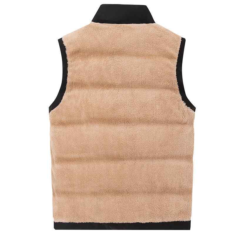 メンズ ファッション ベスト 秋冬 男性用 ビジネス カジュアル 防寒 暖かい 大きいサイズ 裏起毛 ポリエステル 黒 青 赤(4)